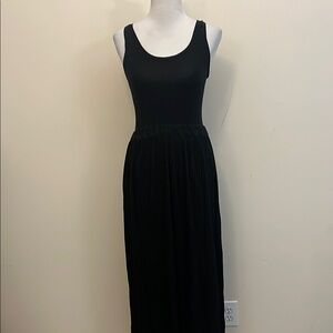 Club Monaco Black Tank Maxi Dress with Gathered Skirt Size 00